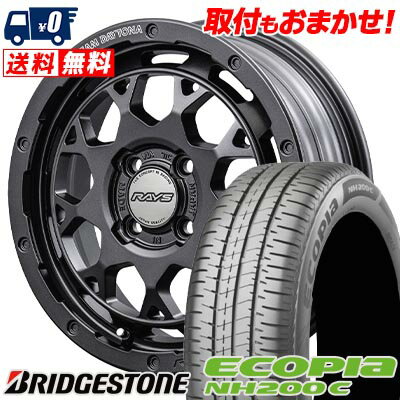 165/55R15 75V BRIDGESTONE ECOPIA NH200C TEAM DAYTONA M9+ SPEC M サマータイヤホイール4本セット 【取付対象】