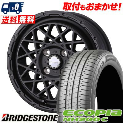 165/55R14 72V BRIDGESTONE ブリヂストン ECOPIA NH200C MUDVANCE 09 マッドヴァンス09 サマータイヤホイール4本セット 【取付対象】