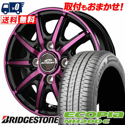 165/55R14 72V BRIDGESTONE ブリヂストン ECOPIA NH200C エコピア NH200C SCHNEIDER RX10-K シュナイダー RX10-K サマータイヤホイール4本セット【取付対象】
