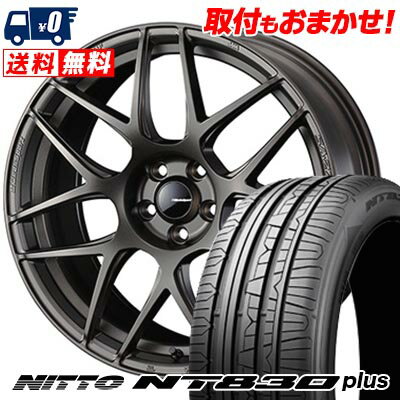 225/40R18 92Y NITTO ニットー NT830 plus WedsSport SA-27R ウェッズスポーツ SA-27R サマータイヤホイール4本セット 【取付対象】