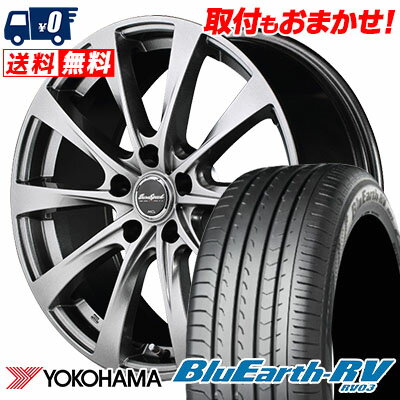 215/60R16 95H YOKOHAMA BLUE EARTH RV03 EUROSPEED F10 サマータイヤホイール4本セット 【取付対象】
