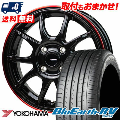 185/60R15 84H YOKOHAMA BLUE EARTH RV03 G-SPEED P-06 サマータイヤホイール4本セット 【取付対象】