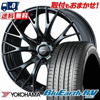 215/45R17 91W YOKOHAMA BLUE EARTH RV03 WedsSport SA-20R サマータイヤホイール4本セット 【取付対象】