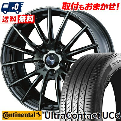 205/55R16 91V CONTINENTAL UltraContact UC6 WedsSport SA-35R サマータイヤホイール4本セット 【取付対象】