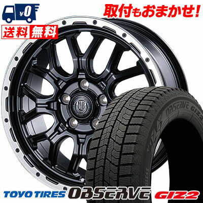 215/45R17 87Q TOYO TIRES OBSERVE GIZ2 MUD BAHN XR-800M スタッドレスタイヤホイール4本セット 【取付対象】