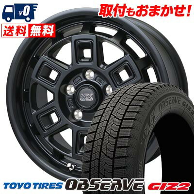 215/60R16 95Q TOYO TIRES OBSERVE GIZ2 MAD CROSS AEVER スタッドレスタイヤホイール4本セット 【取付対象】