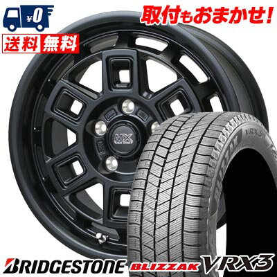 205/60R16 96Q XL BRIDGESTONE BLIZZAK VRX3 MAD CROSS AEVER スタッドレスタイヤホイール4本セット 【取付対象】