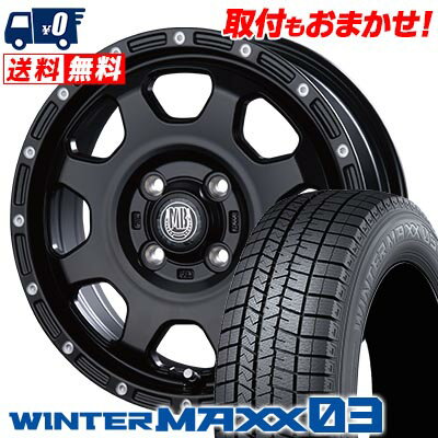 155/65R14 75Q DUNLOP WINTER MAXX 03 WM03 MUD BAHN XR-910K スタッドレスタイヤホイール4本セット 【取付対象】