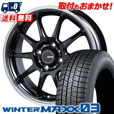 195/60R16 89Q DUNLOP WINTER MAXX 03 WM03 INFINITY F10 スタッドレスタイヤホイール4本セット 【取付対象】