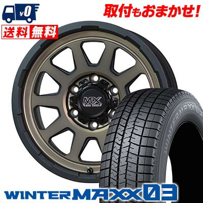 215/65R15 96Q DUNLOP WINTER MAXX 03 WM03 MAD CROSS RANGER スタッドレスタイヤホイール4本セット 【取付対象】