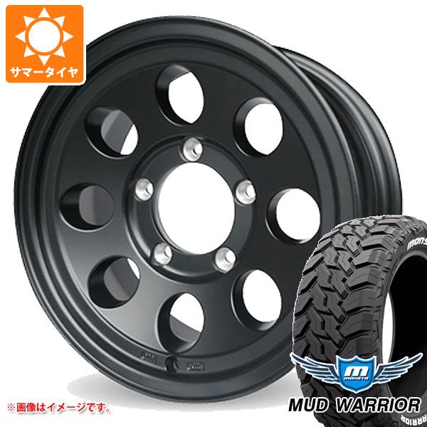 【タイヤ交換対象】5本セット ジムニーシエラ JB74W用 サマータイヤ モンスタ マッドウォーリアー LT215/70R16 107/105Q ホワイトレター ジムライン タイプ2 6.0-16 タイヤホイール5本セット