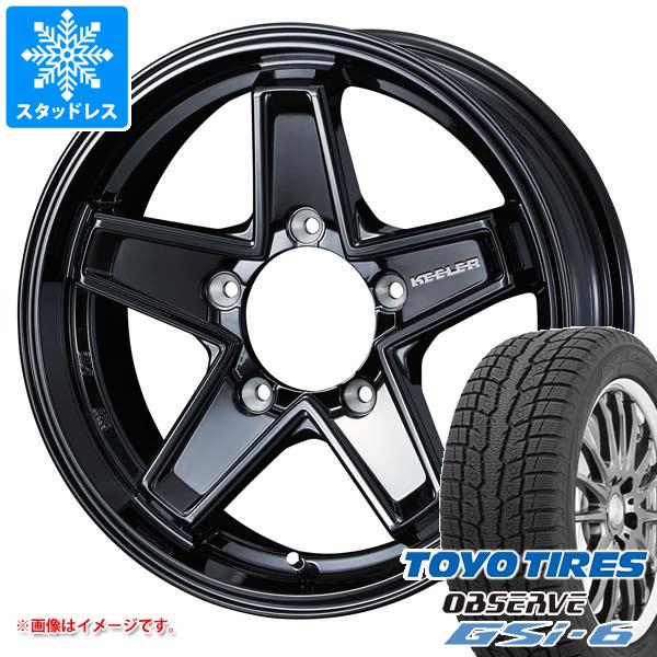 【タイヤ交換対象】5本セット ジムニー用 スタッドレス トーヨー オブザーブ GSi-6 175/80R16 91Q キーラー タクティクス タイヤホイール5本セット