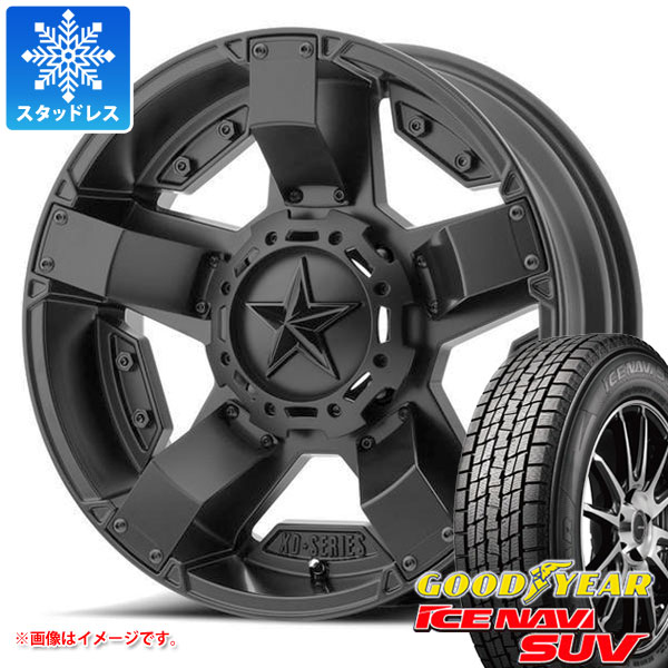 【タイヤ交換対象】スタッドレスタイヤ グッドイヤー アイスナビ SUV 265/70R17 115Q ＆ KMC XD811 ロックスター2 8.0-17 タイヤホイール4本セット265/70-17 GOODYEAR ICE NAVI SUV