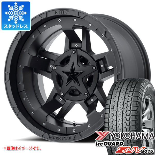 【タイヤ交換対象】5本セット FJクルーザー 10系用 スタッドレス ヨコハマ アイスガード SUV G075 LT285/70R17 121/118Q KMC XD827 ロックスター3 タイヤホイール5本セット