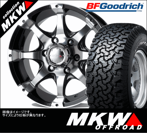 MKW MK-26 ダイアカットグロスブラック 8.0x16 & 265/70R16 オールテレーン T/A KO タイヤホイール4本セット BFグッドリッチ All-Terrain T/A KO