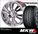 MKW MK-9 クローム 8.5-18 & 265/60R18 GEOLANDAR A/T-S タイヤホイール4本セット ヨコハマ ジオランダーATS ランクル80等に