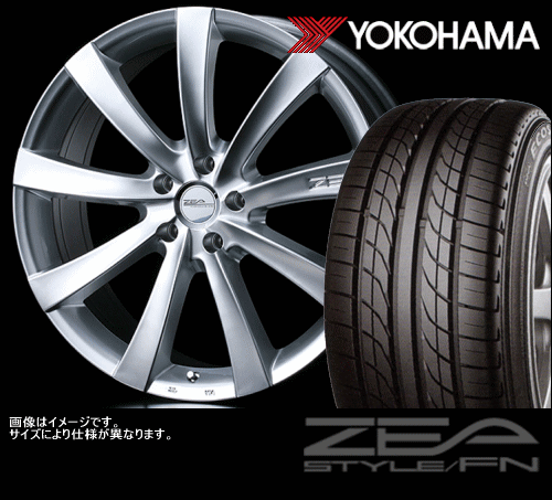 ZEA Style/FN 7.5x18 & 225/40R18 DNA ECOS ﾀｲﾔﾎｲｰﾙ4本ｾｯﾄ ﾖｺﾊﾏ ｴｺｽ