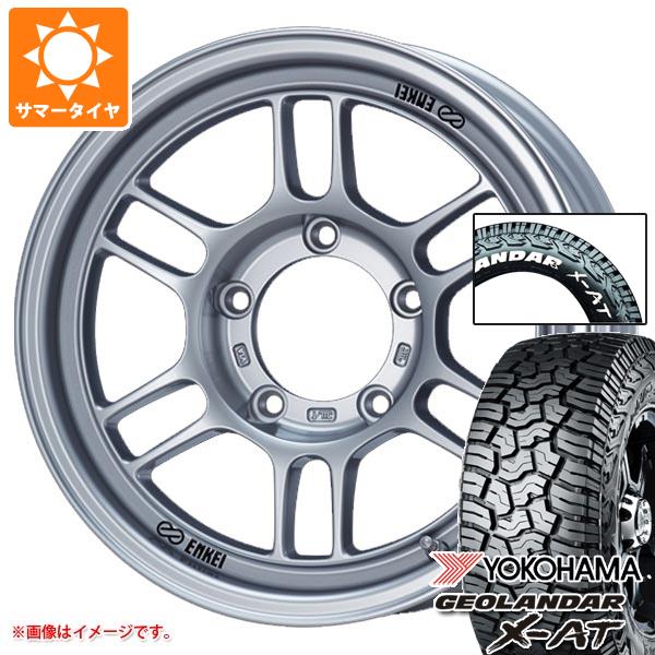 【タイヤ交換対象】スズキ ジムニー用 サマータイヤ ヨコハマ ジオランダー X-AT G016 185/85R16 105/103N LT ホワイトレター エンケイ オールロード RPT1 5.5-16 タイヤホイール4本セット