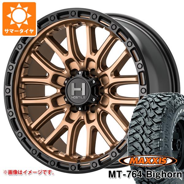 【タイヤ交換対象】サマータイヤ 265/70R17 118/115Q 8PR マキシス MT-764 ビッグホーン ホワイトレター ホスタイル H135 リッジクレスト 8.0-17 タイヤホイール4本セット