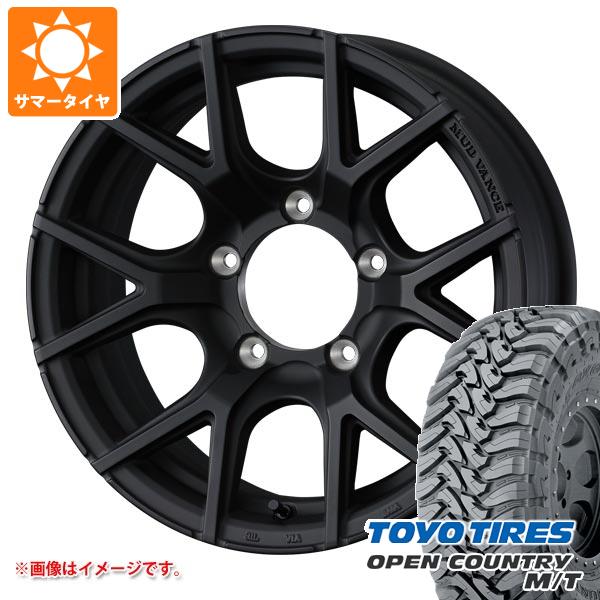 【タイヤ交換対象】5本セット スズキ ジムニー用 サマータイヤ トーヨー オープンカントリー M/T 195R16C 104/102Q ブラックレター M/T-Rパターン マッドヴァンス SD 5.5-16 タイヤホイール5本セット