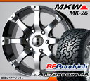 225/70R16 ホワイトレター All-Terrain T/A KO ＆ MKW MK-26 ダイアカットグロスブラック 7.0-16 タイヤホイール4本セット BFグッドリッチ