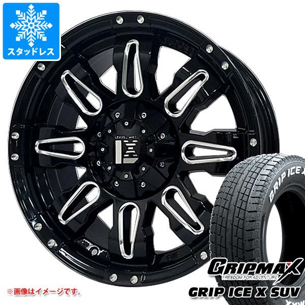 【タイヤ交換対象】デリカD:5用 スタッドレス グリップマックス グリップアイスエックス SUV 225/65R17 102T ホワイトレター オフビート レクセル バレーノ オフロードスタイル タイヤホイール4本セット