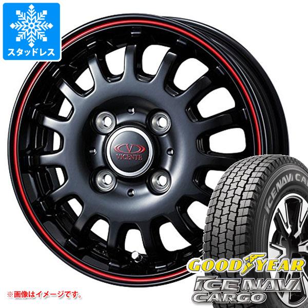 【タイヤ交換対象】キャリイ DA16T用 スタッドレス グッドイヤー アイスナビカーゴ 145/80R12 80/78N (145R12 6PR相当) ヴィセンテ04CA タイヤホイール4本セット