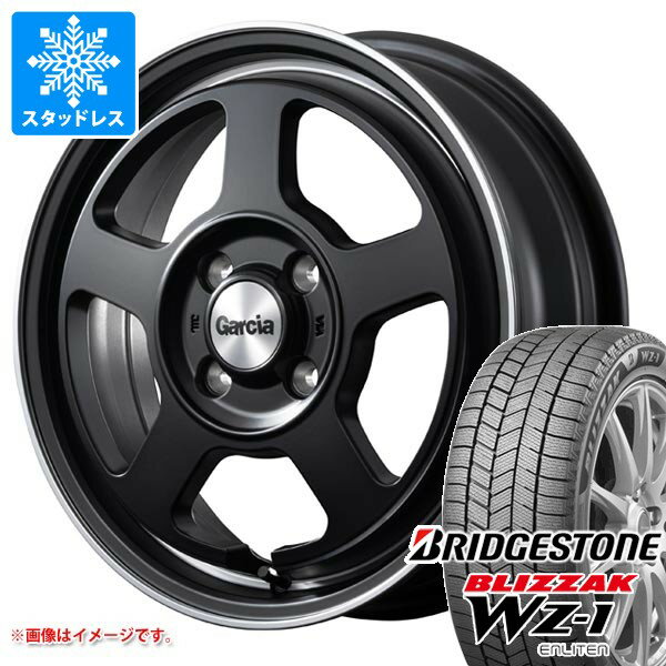 【タイヤ交換対象】ダイハツ アトレーワゴン S300系用 2025年製 スタッドレス ブリヂストン ブリザック WZ-1 165/65R14 79Q ガルシア シカゴ5 タイヤホイール4本セット