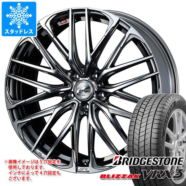 【タイヤ交換対象】プリウス 60系用 スタッドレス ブリヂストン ブリザック VRX3 195/60R17 90Q レオニス SK タイヤホイール4本セット