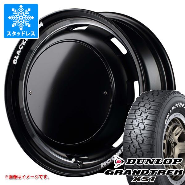 【タイヤ交換対象】スズキ ジムニーノマド JC74W用 スタッドレス ダンロップ グラントレック XS1 185/85R16 105/103L LT ホワイトレター ガルシア シスコ ブラックムーンエディション タイヤホイール4本セット