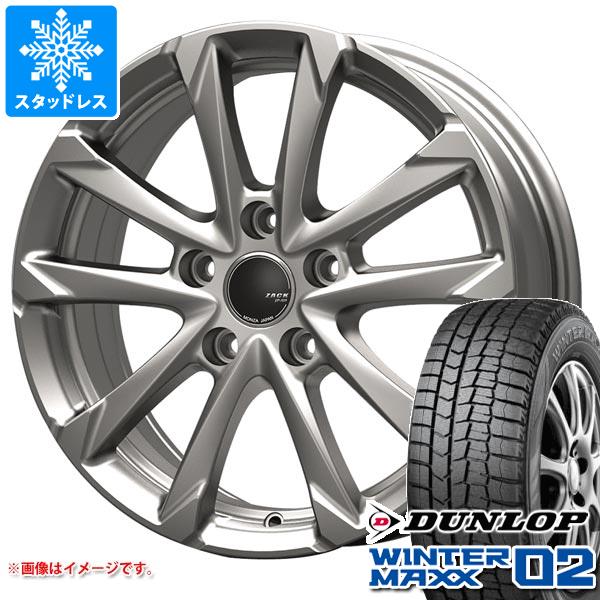 【タイヤ交換対象】プリウス 60系用 スタッドレス ダンロップ ウインターマックス02 WM02 195/60R17 90Q ザック JP-325 タイヤホイール4本セット