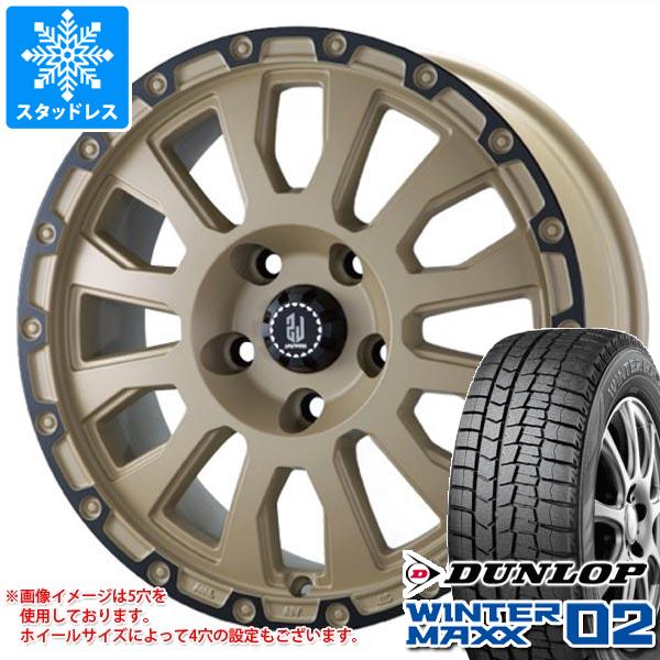 【タイヤ交換対象】スタッドレスタイヤ ダンロップ ウインターマックス02 WM02 155/70R12 73Q ＆ ラ・ストラーダ アヴェンチュラ 4.0-12 タイヤホイール4本セット155/70-12 DUNLOP WINTER MAXX 02 WM02