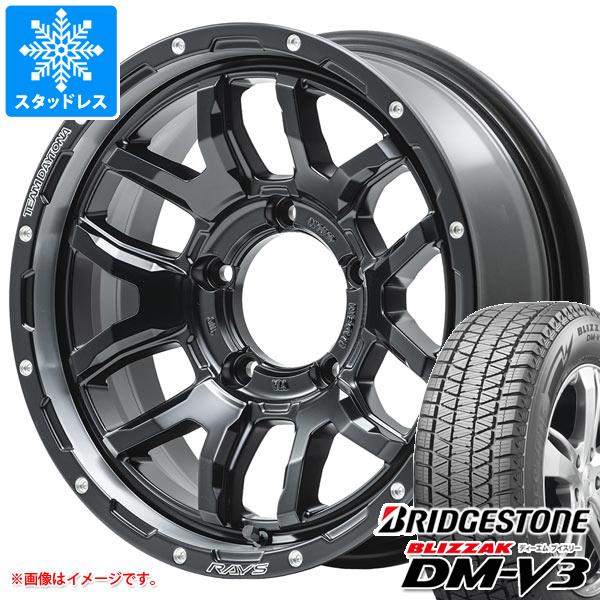 【タイヤ交換対象】ジムニー用 スタッドレス ブリヂストン ブリザック DM-V3 175/80R16 91Q レイズ デイトナ F6 ブースト タイヤホイール4本セット