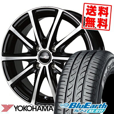 185/65R14 86S YOKOHAMA ヨコハマ BluEarth AE-01F ブルーアース AE01F EuroSpeed V25 ユーロスピード V25 サマータイヤホイール4本セット【取付対象】