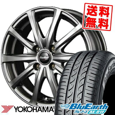 185/65R14 86S YOKOHAMA ヨコハマ BluEarth AE-01F ブルーアース AE01F EuroSpeed V25 ユーロスピード V25 サマータイヤホイール4本セット【取付対象】
