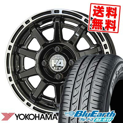 165/70R14 81S YOKOHAMA ヨコハマ BluEarth AE-01F H4 MOTOR X1 H4モーター X1 サマータイヤホイール4本セット 【取付対象】