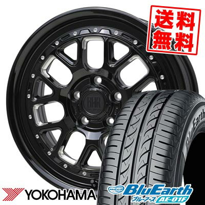 205/55R16 91V ヨコハマ BluEarth AE-01F BARKLEY HARDROCK HURON サマータイヤホイール4本セット 【取付対象】