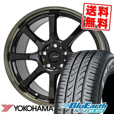215/60R16 95H ヨコハマ BluEarth AE-01F G・SPEED P-08 サマータイヤホイール4本セット 【取付対象】