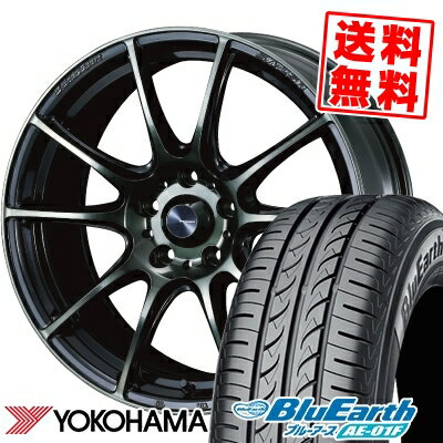 205/55R16 91V YOKOHAMA ヨコハマ BluEarth AE-01F ブルーアース AE01F WedsSport SA-25R ウェッズスポーツ SA-25R サマータイヤホイール4本セット【取付対象】