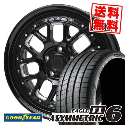 215/45R17 91Y XL グッドイヤー EAGLE F1 ASYMMETRIC 6 BARKLEY HARDROCK HURON サマータイヤホイール4本セット 【取付対象】
