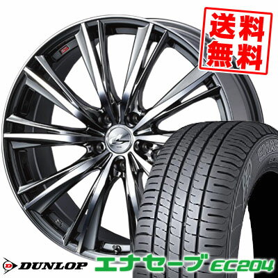 215/45R17 91W XL ダンロップ ENASAVE EC204 weds LEONIS WX サマータイヤホイール4本セット 【取付対象】