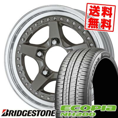 205/55R16 91V ブリヂストン ECOPIA NH200 WORK CRAG GALVATRE2 サマータイヤホイール4本セット 【取付対象】