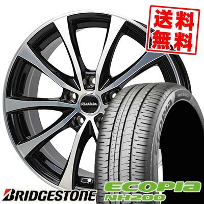 205/55R16 91V BRIDGESTONE ブリヂストン ECOPIA NH200 Laffite LE-07 ラフィット LE-07 サマータイヤホイール4本セット 【取付対象】