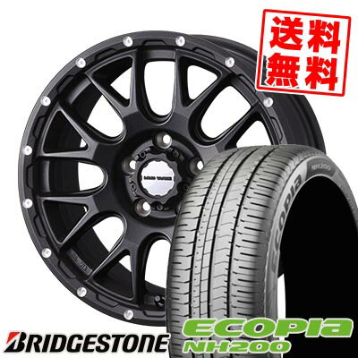 205/55R16 91V BRIDGESTONE ブリヂストン ECOPIA NH200 MUDVANCE 08 マッドヴァンス08 サマータイヤホイール4本セット 【取付対象】