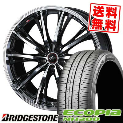 215/60R16 95H BRIDGESTONE ブリヂストン ECOPIA NH200 WEDS LEONIS RT ウェッズ レオニス RT サマータイヤホイール4本セット 【取付対象】