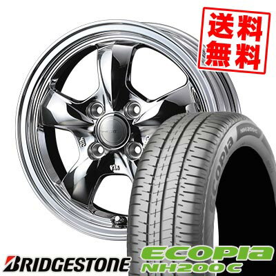 165/55R14 72V BRIDGESTONE ブリヂストン ECOPIA NH200C Gyraft 5S グラフト 5S サマータイヤホイール4本セット 【取付対象】