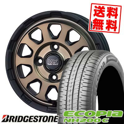 165/55R14 72V BRIDGESTONE ブリヂストン ECOPIA NH200C MAD CROSS RANGER マッドクロス レンジャー サマータイヤホイール4本セット 【取付対象】