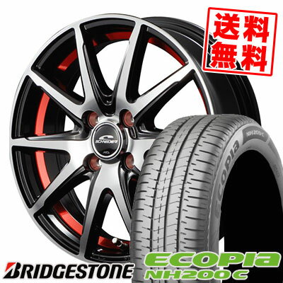 165/55R14 72V BRIDGESTONE ブリヂストン ECOPIA NH200C エコピア NH200C SCHNEIDER RX-02 シュナイダー RX-02 サマータイヤホイール4本セット