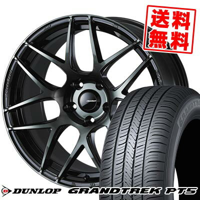 225/60R17 99V DUNLOP ダンロップ GRANDTREK PT5 WedsSport SA-27R ウェッズスポーツ SA-27R サマータイヤホイール4本セット 【取付対象】