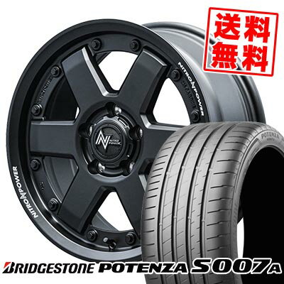 205/50R17 93Y XL ブリヂストン POTENZA S007A NITROPOWER M6 CARBINE サマータイヤホイール4本セット 【取付対象】